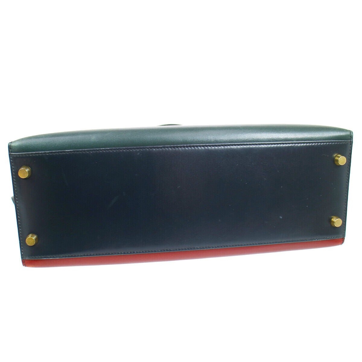HERMES 1996 KELLY 32 SELLIER Tricolor Box Calf