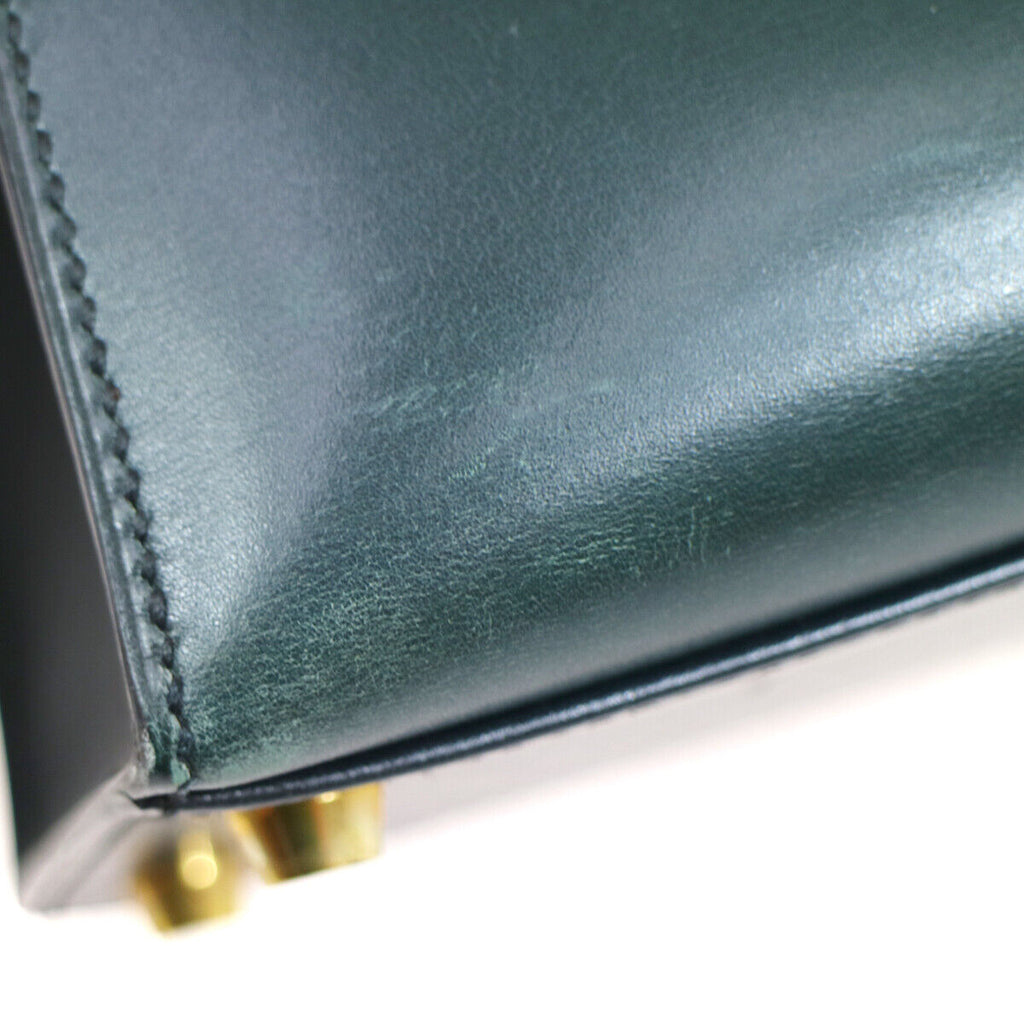 HERMES 1996 KELLY 32 SELLIER Tricolor Box Calf