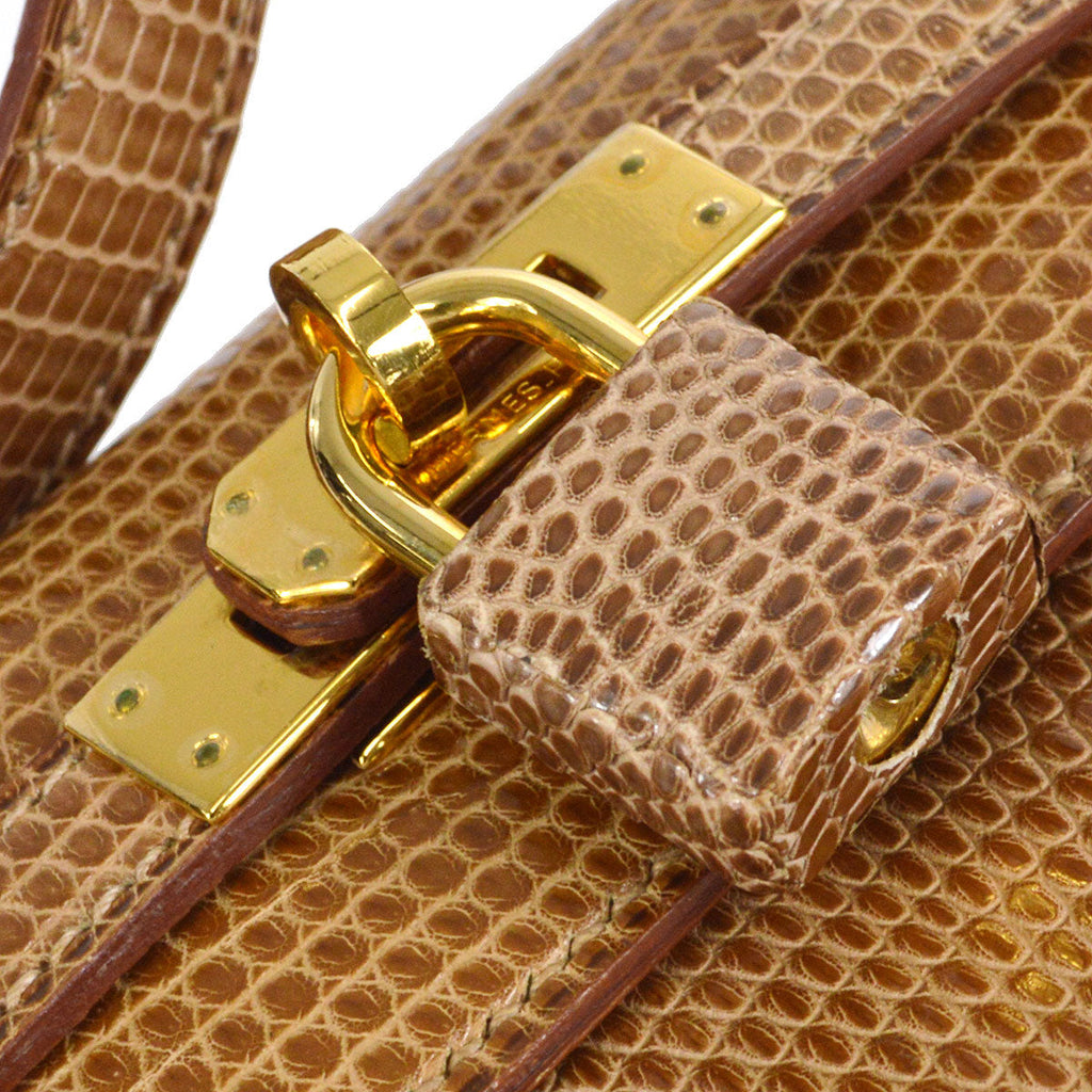 HERMES * 2000 KELLY 25 SELLIER Ficelle Lizard