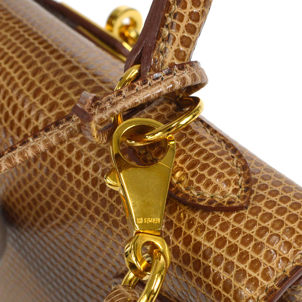 HERMES * 2000 KELLY 25 SELLIER Ficelle Lizard
