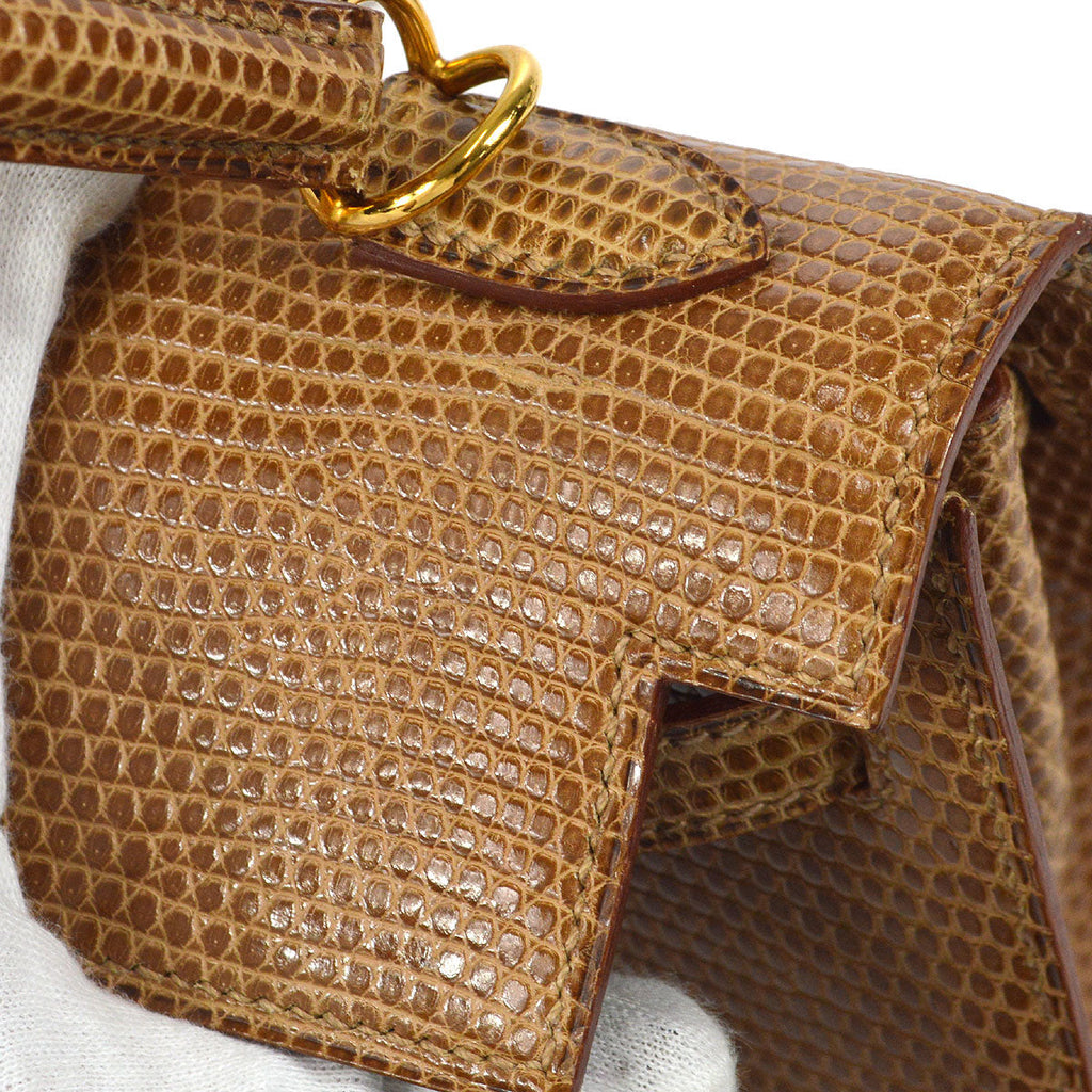 HERMES * 2000 KELLY 25 SELLIER Ficelle Lizard