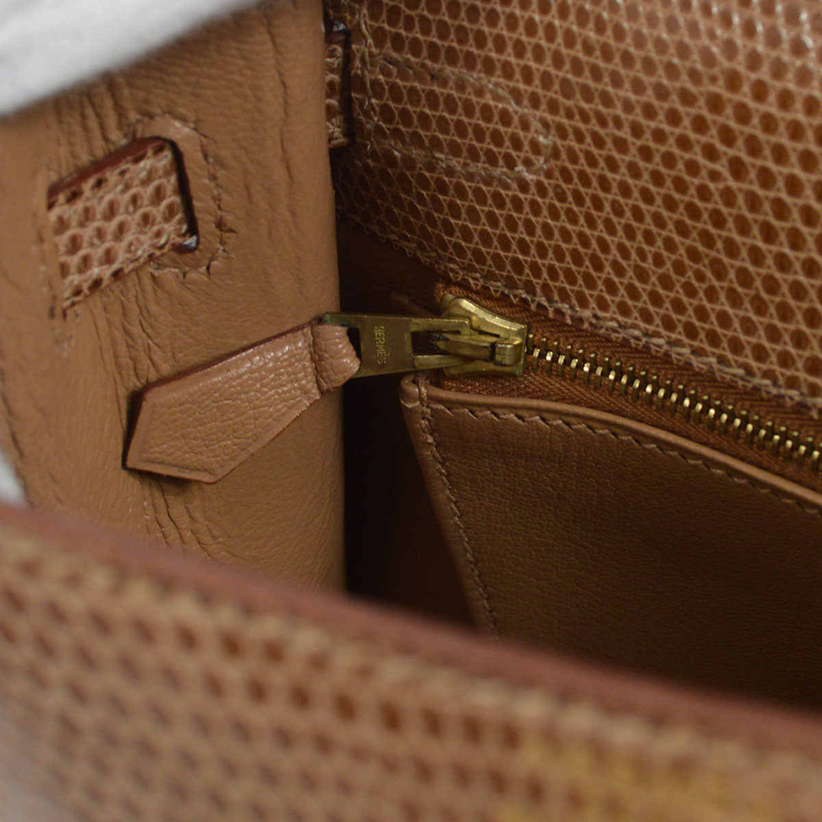 HERMES * 2000 KELLY 25 SELLIER Ficelle Lizard