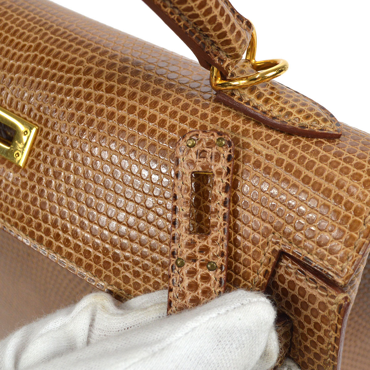 HERMES * 2000 KELLY 25 SELLIER Ficelle Lizard