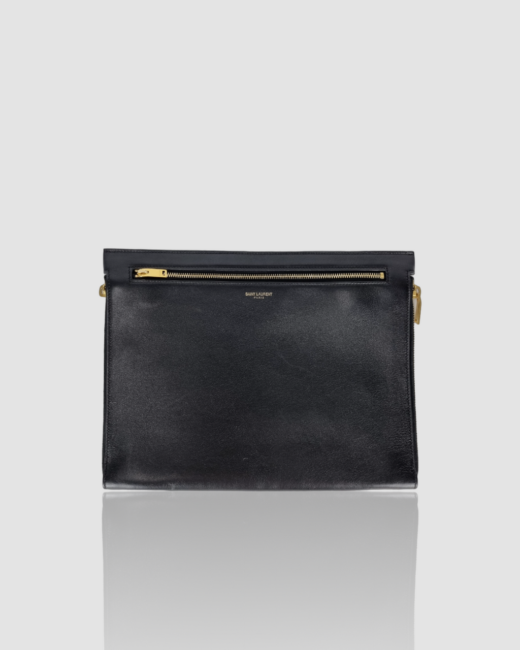 Saint Laurent Clutch in Black Leather