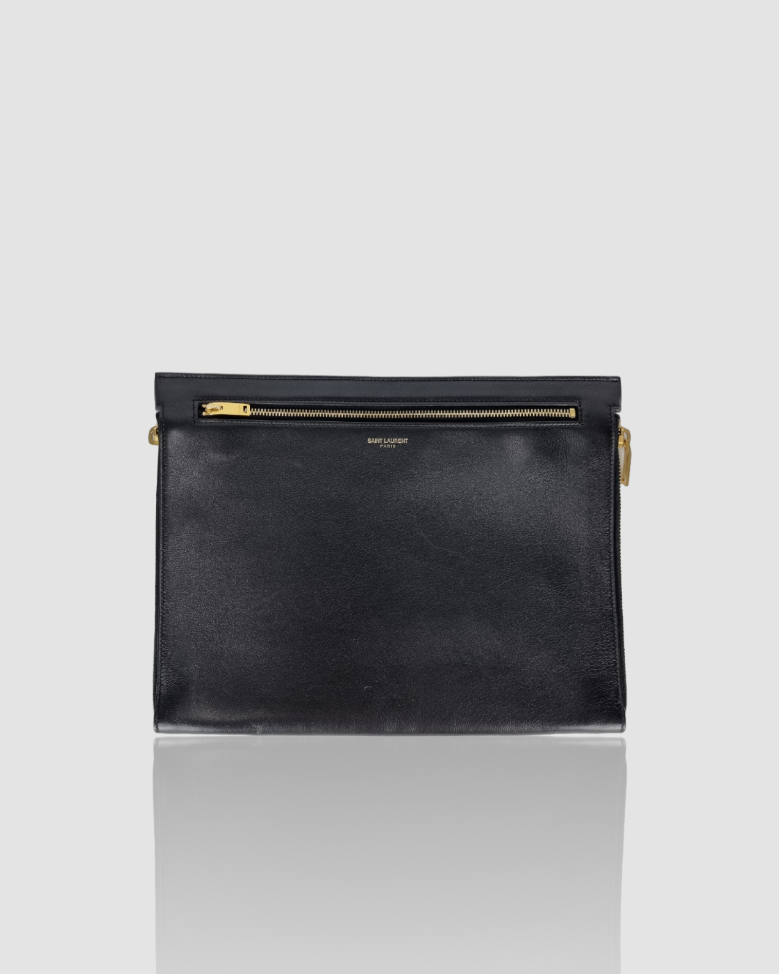 Saint Laurent Clutch in Black Leather
