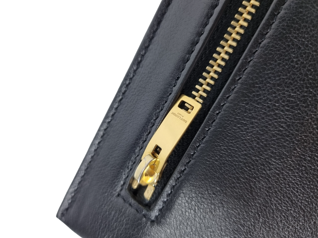 Saint Laurent Clutch in Black Leather