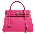 HERMES * 2011 KELLY 28 RETOURNE Rose Tyrien Epsom