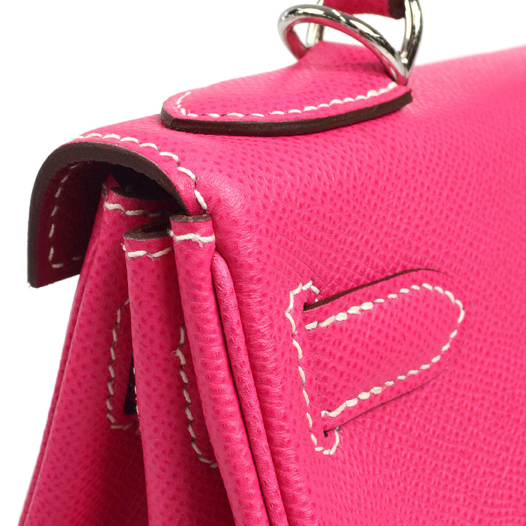 HERMES * 2011 KELLY 28 RETOURNE Rose Tyrien Epsom