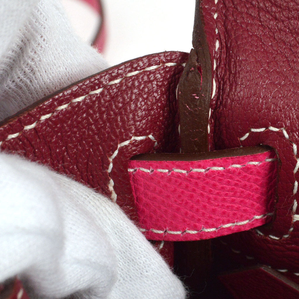 HERMES * 2011 KELLY 28 RETOURNE Rose Tyrien Epsom