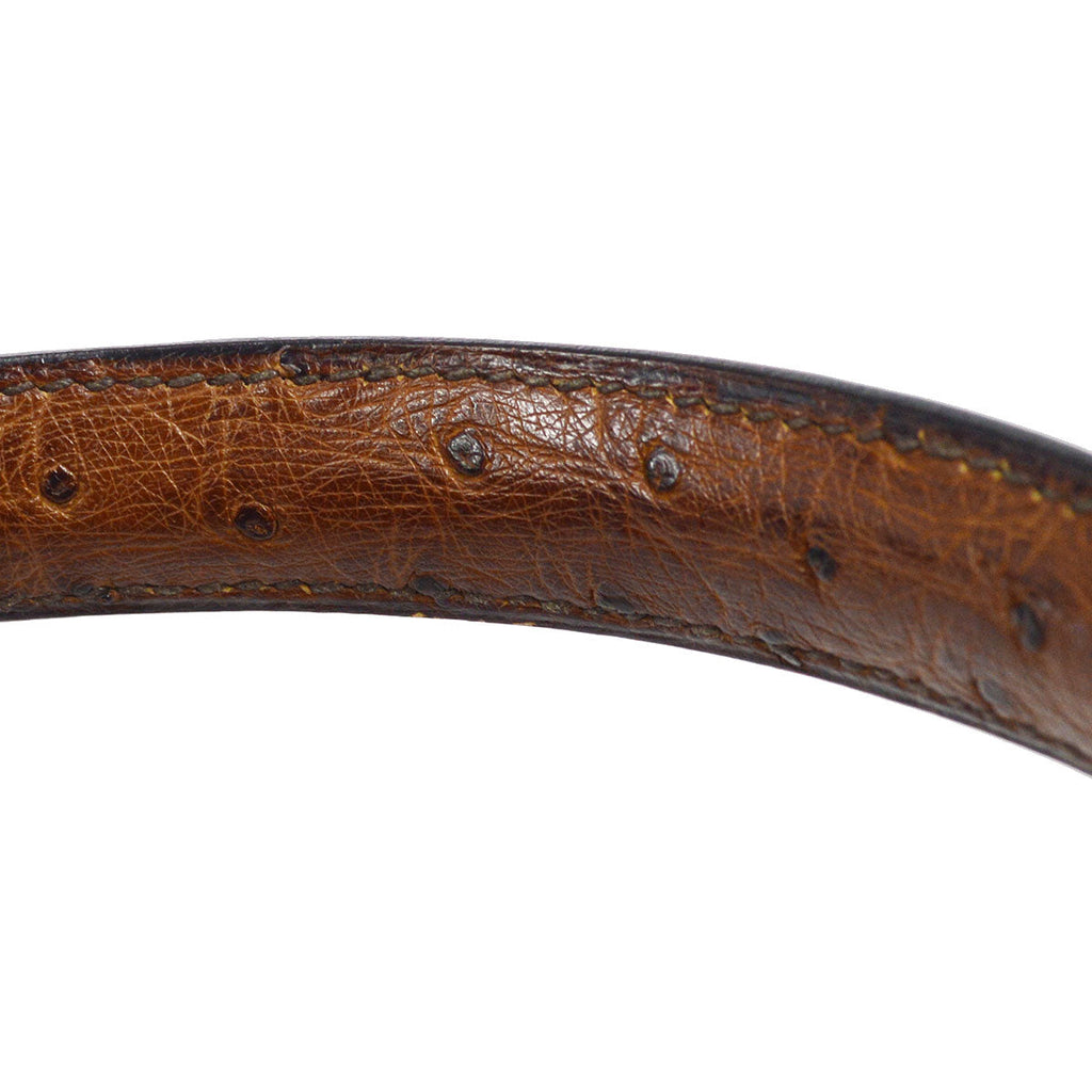 HERMES * 1993 KELLY 32 SELLIER Marron Ostrich