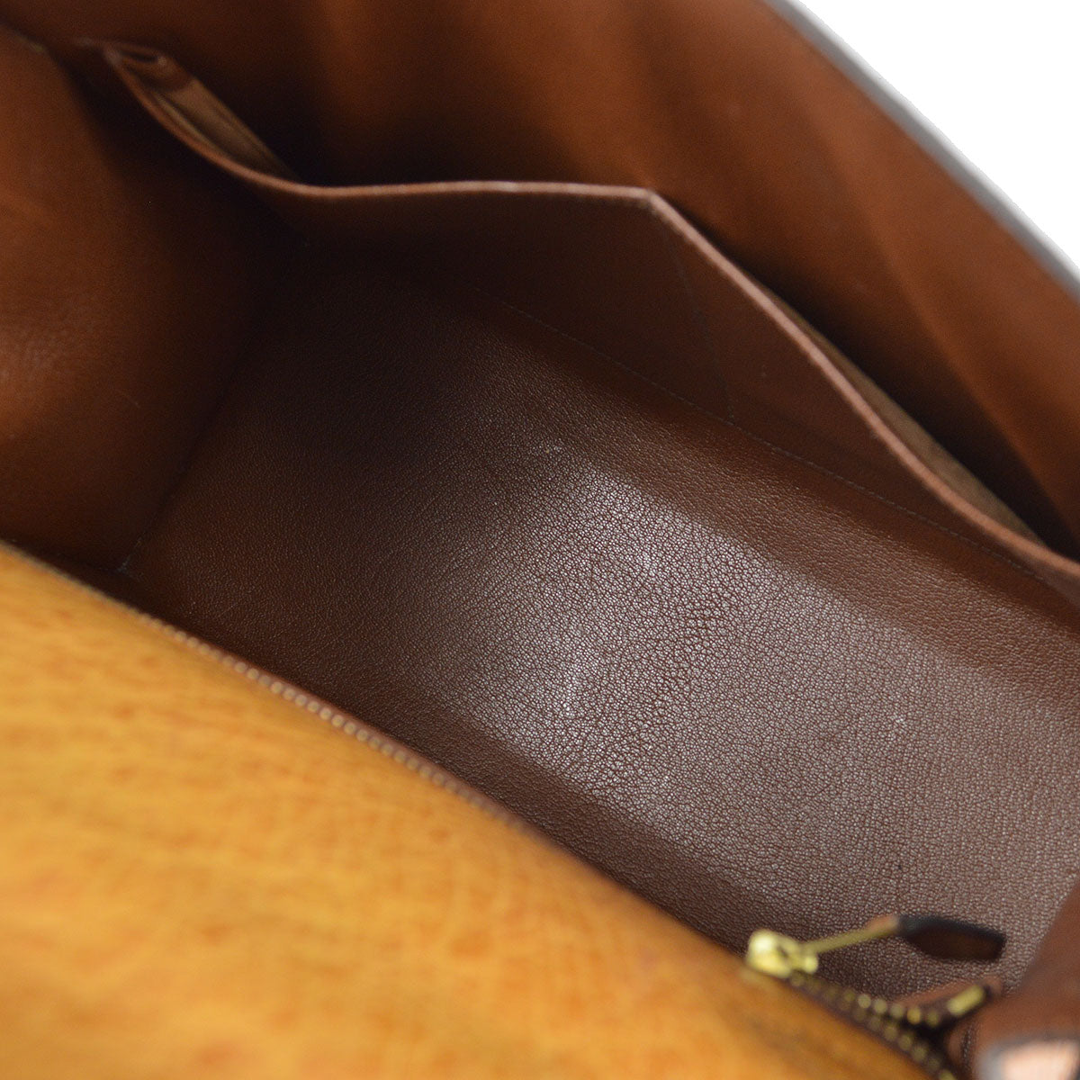 HERMES * 1994 KELLY 28 SELLIER Fauve Chestnut Ostrich