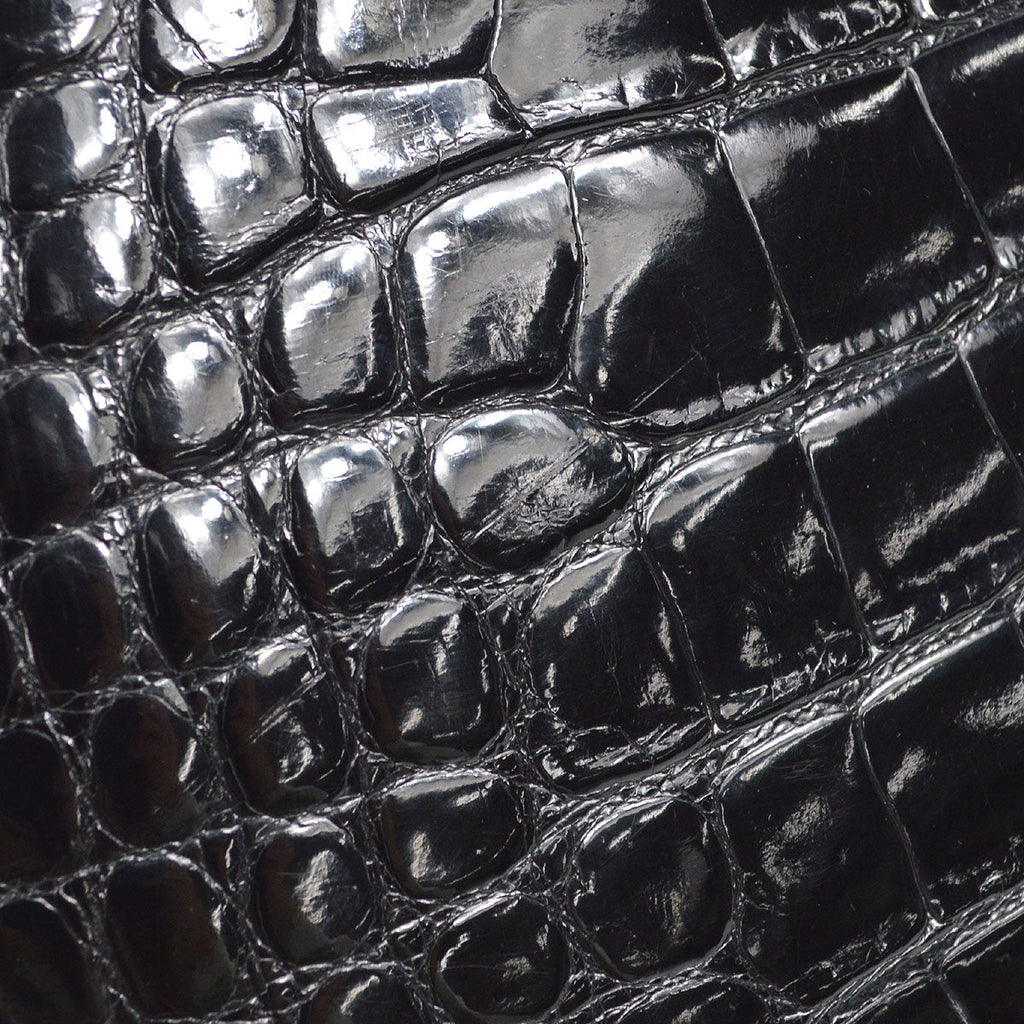 HERMES * 1995 KELLY 32 SELLIER Black Alligator