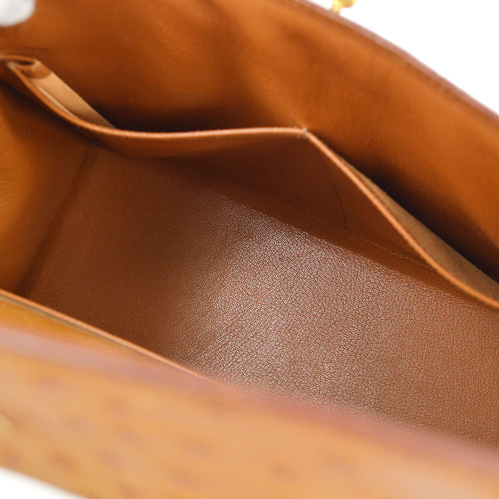 HERMES * 1994 KELLY 32 SELLIER Chestnut Ostrich