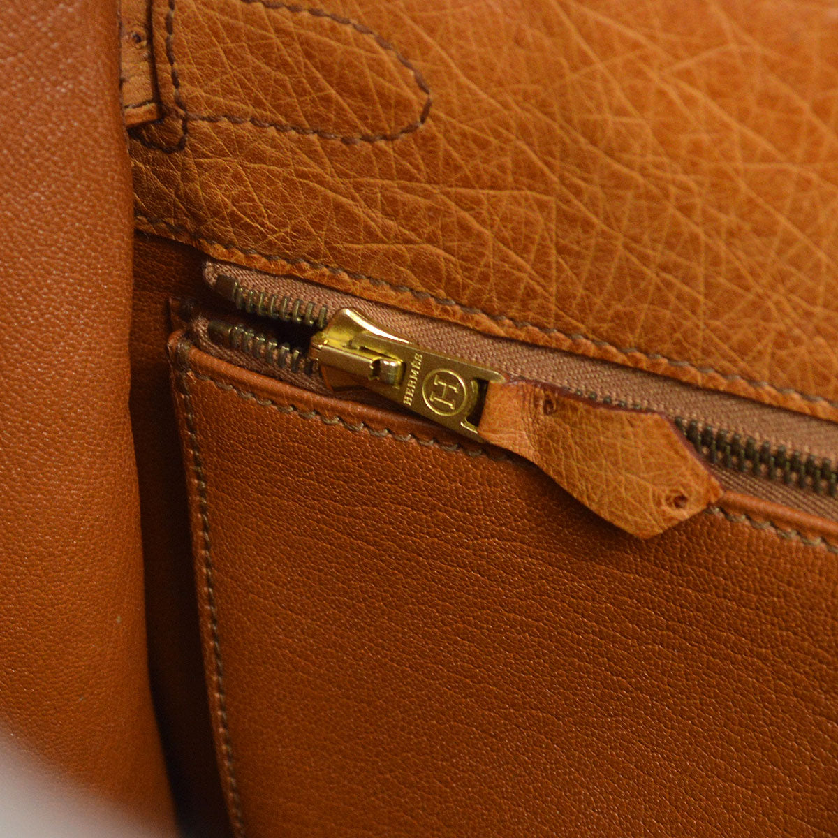HERMES * 1994 KELLY 32 SELLIER Chestnut Ostrich