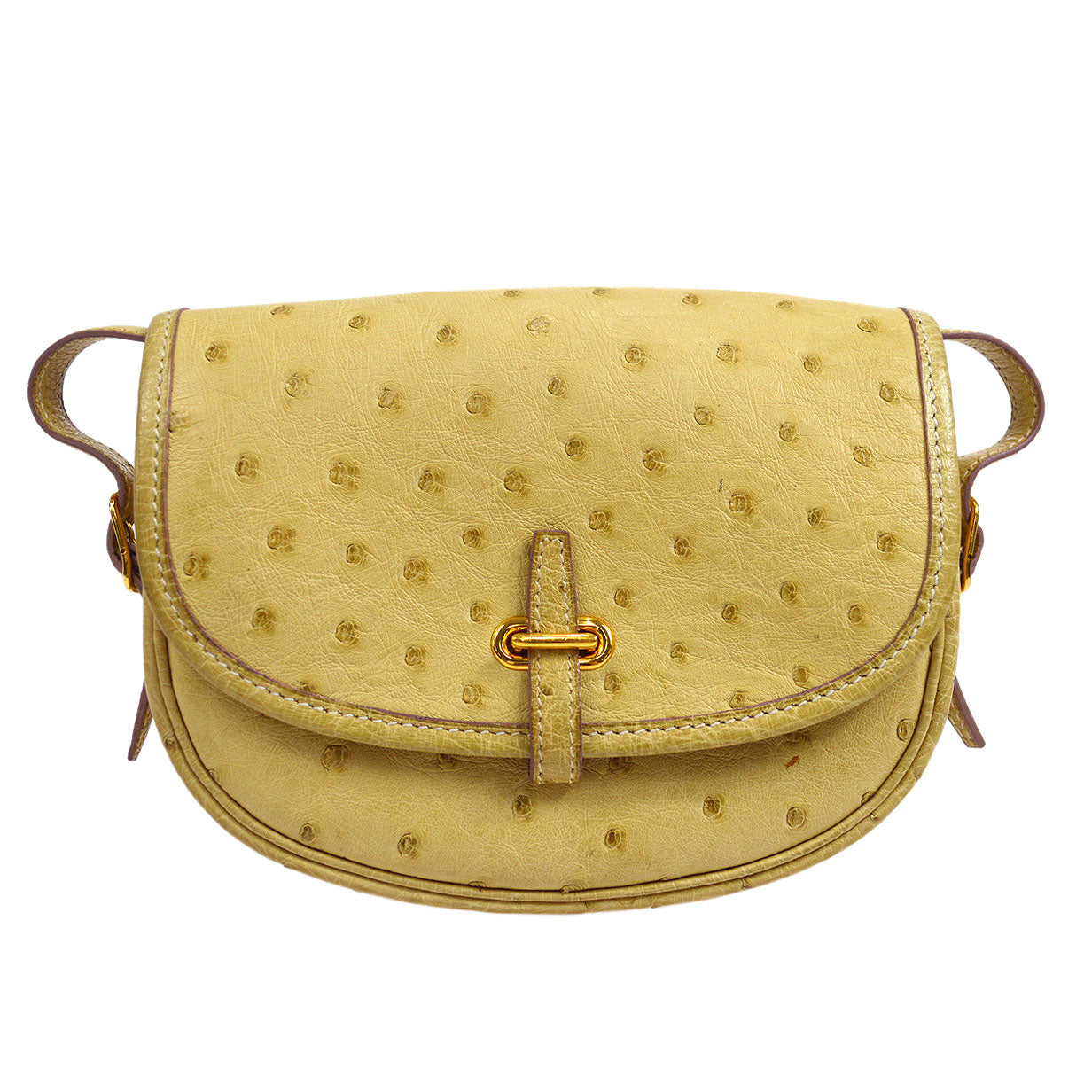 HERMES * 1992 Balle de Golf Blanc Casse Ostrich