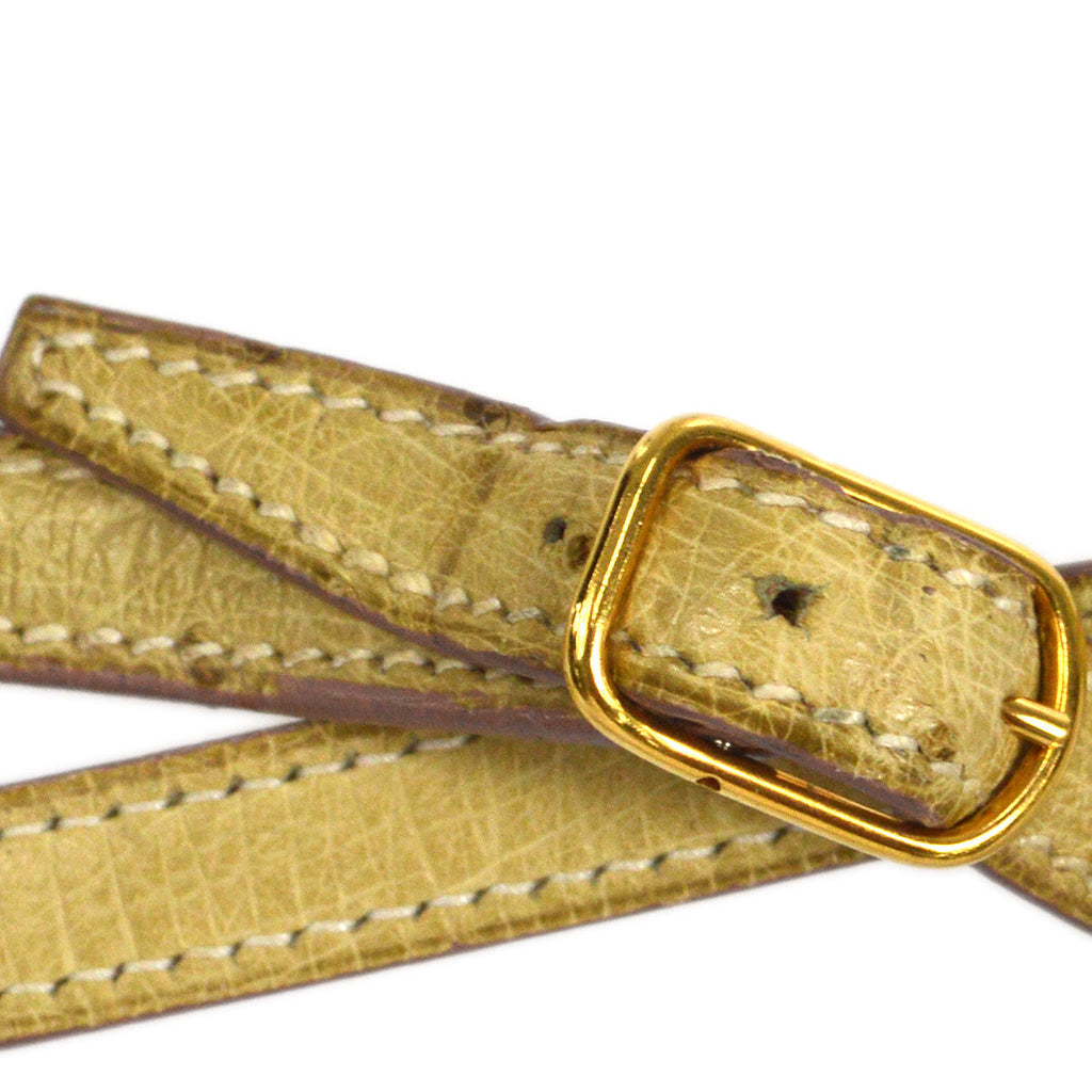 HERMES * 1992 Balle de Golf Blanc Casse Ostrich