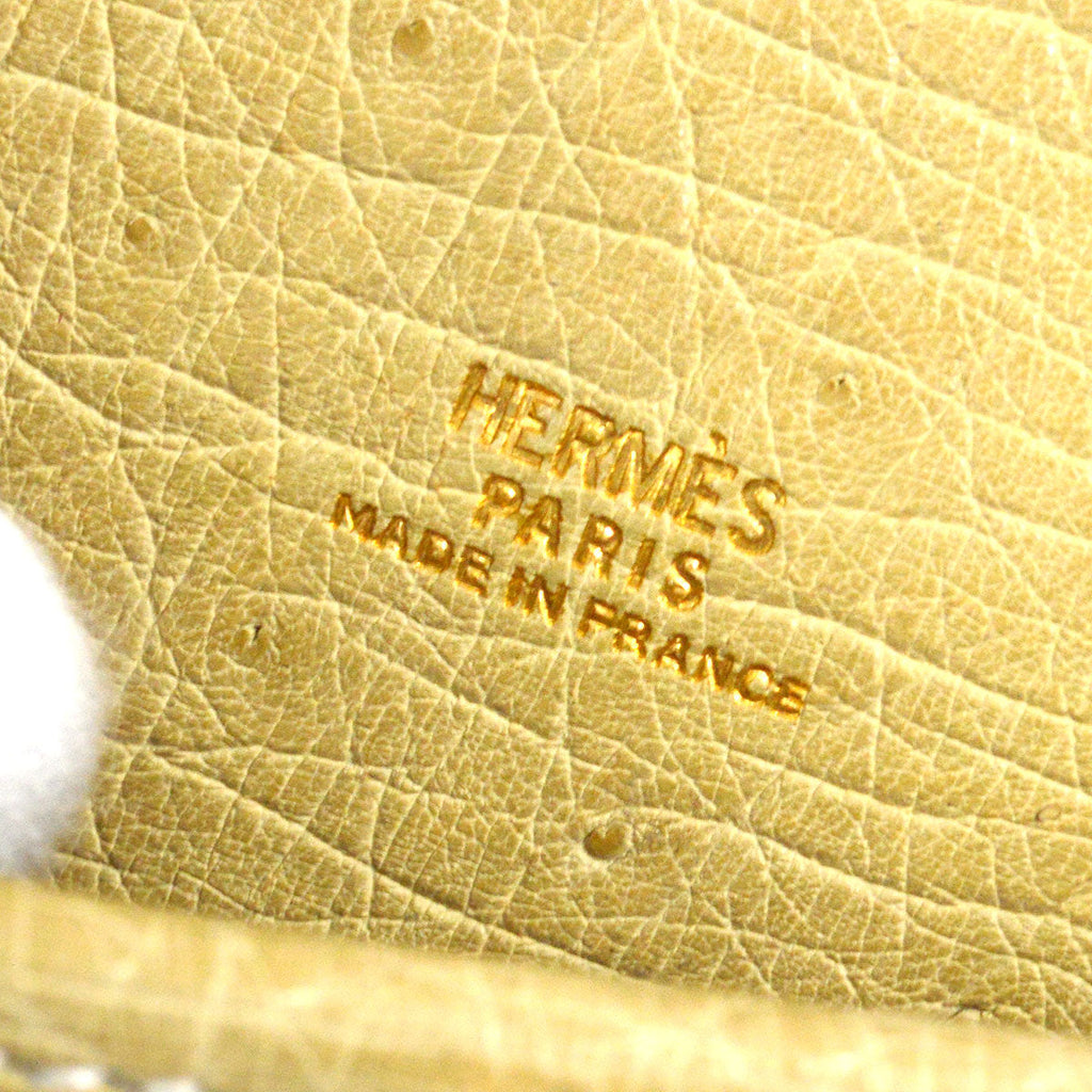 HERMES * 1992 Balle de Golf Blanc Casse Ostrich