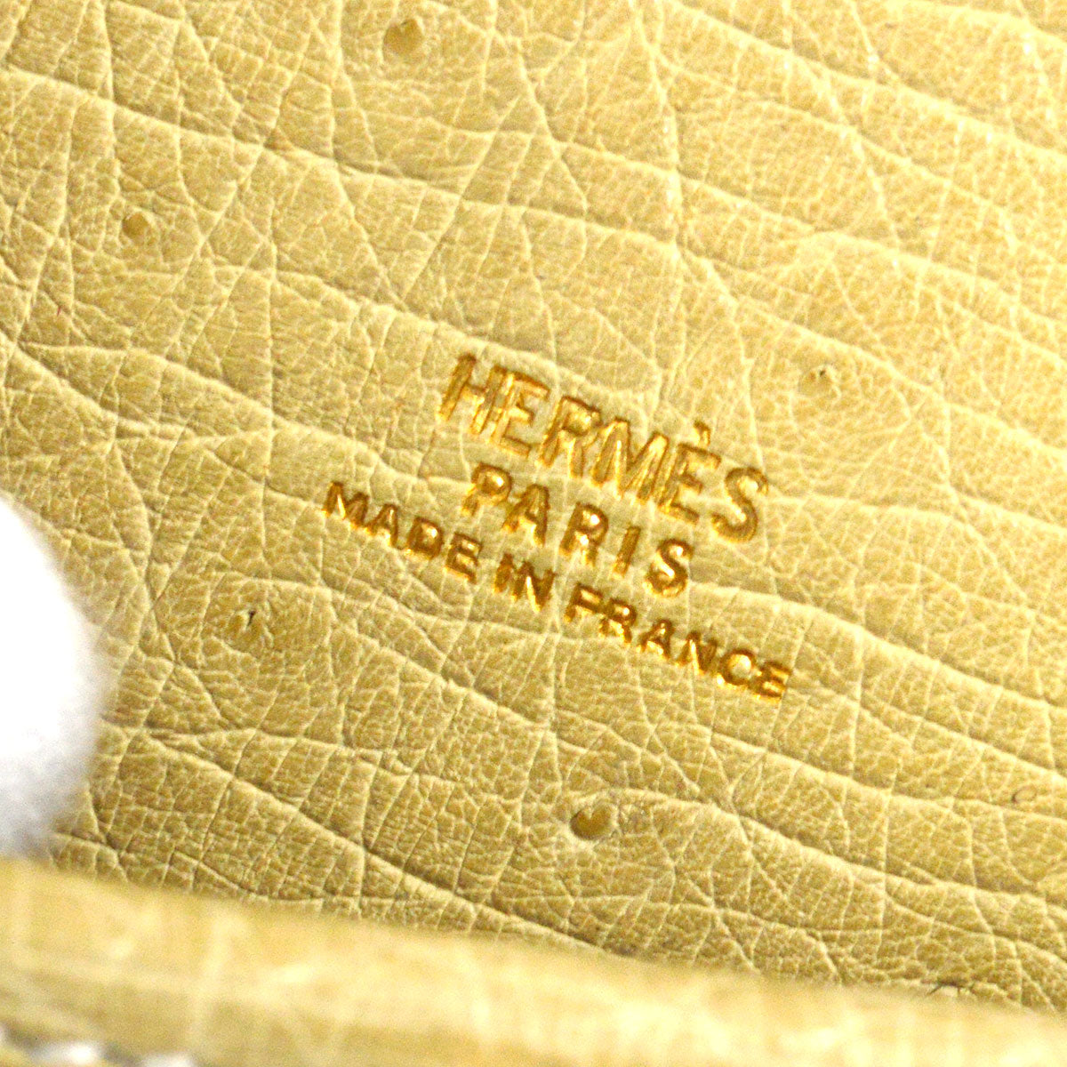 HERMES * 1992 Balle de Golf Blanc Casse Ostrich