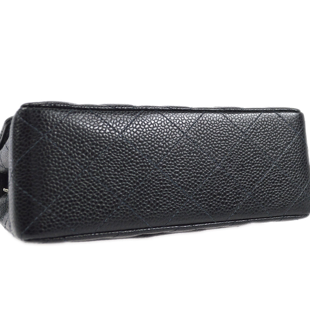 CHANEL 2000-2001 Classic Square Flap Mini 17 Black Caviar 27254