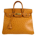 HERMES * 1996 HAC 32 Chestnut Ostrich