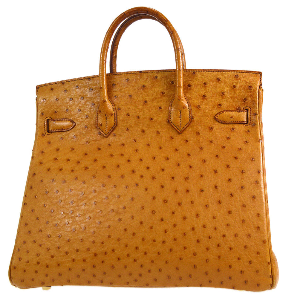 HERMES * 1996 HAC 32 Chestnut Ostrich