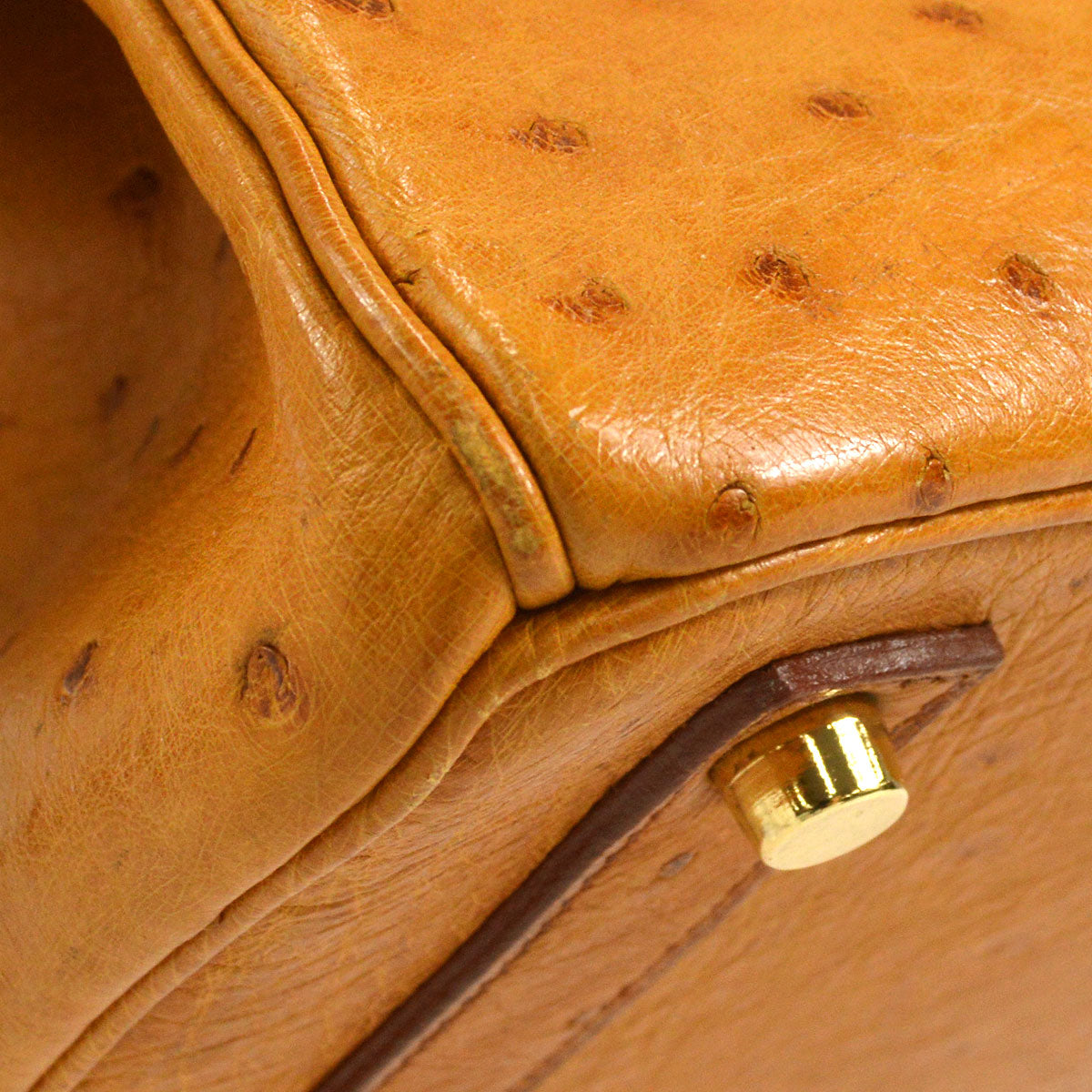 HERMES * 1996 HAC 32 Chestnut Ostrich