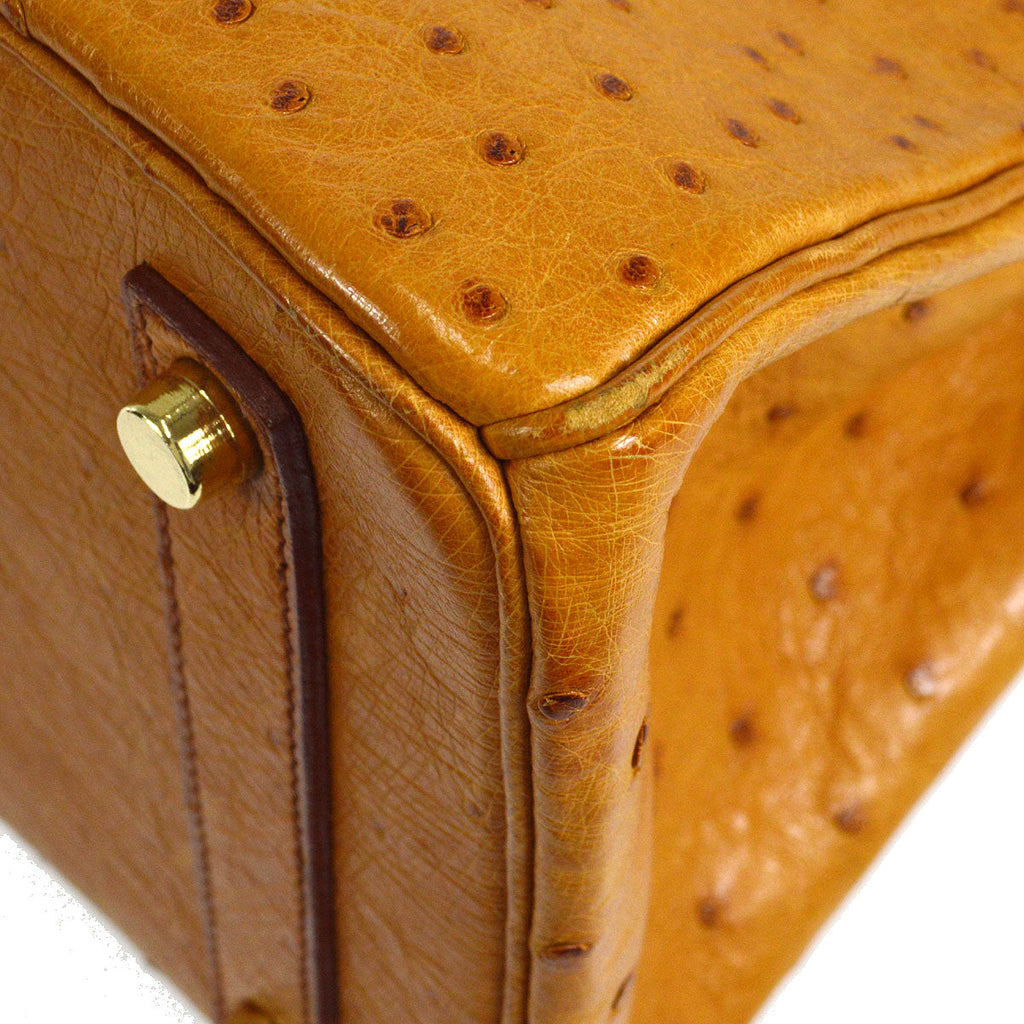 HERMES * 1996 HAC 32 Chestnut Ostrich