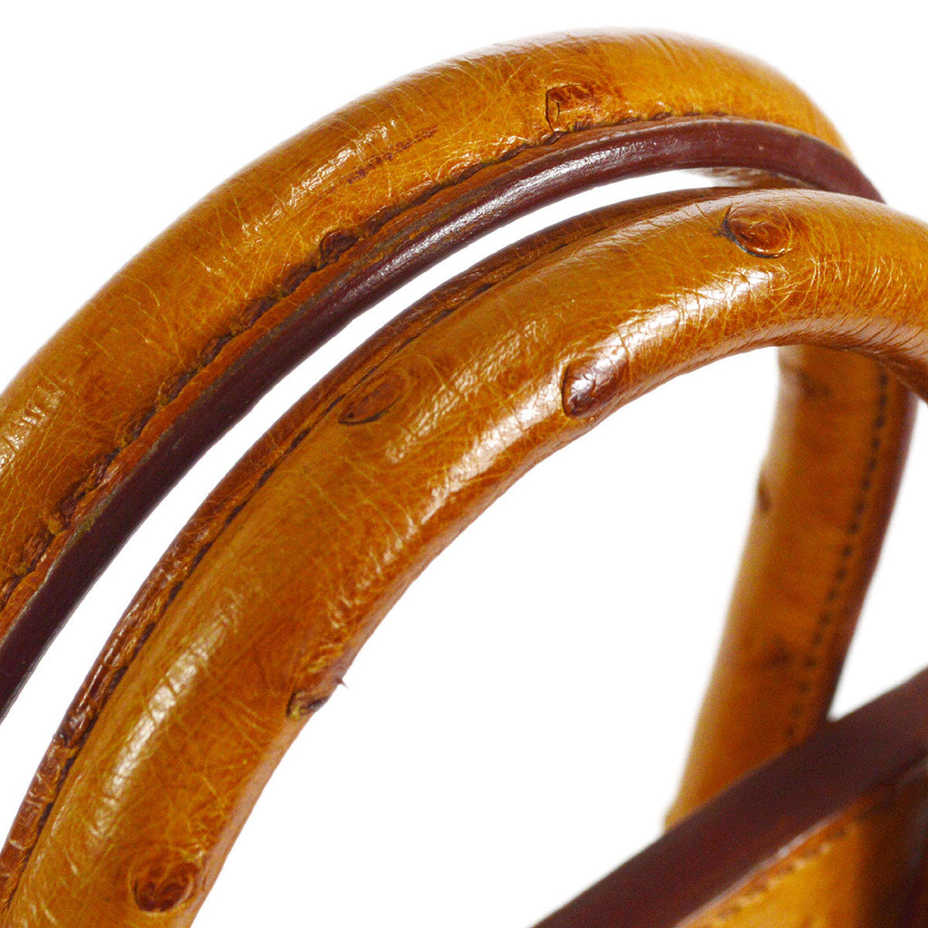 HERMES * 1996 HAC 32 Chestnut Ostrich