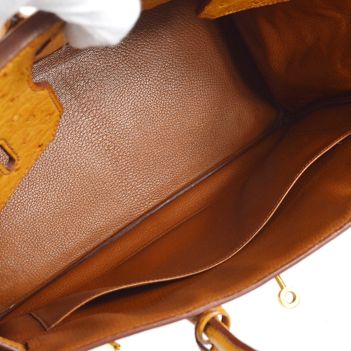 HERMES * 1996 HAC 32 Chestnut Ostrich