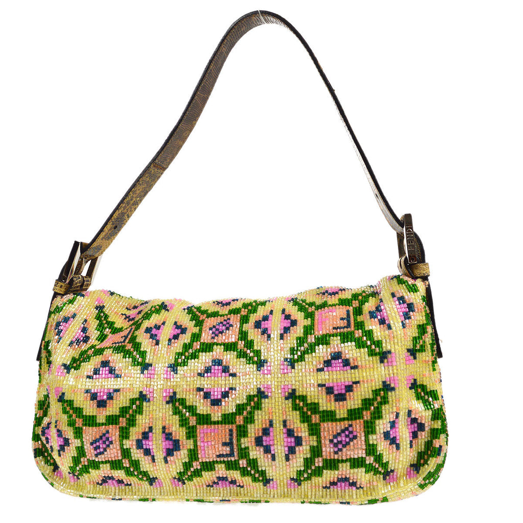 FENDI * 2000s Beaded Baguette Bag Medium