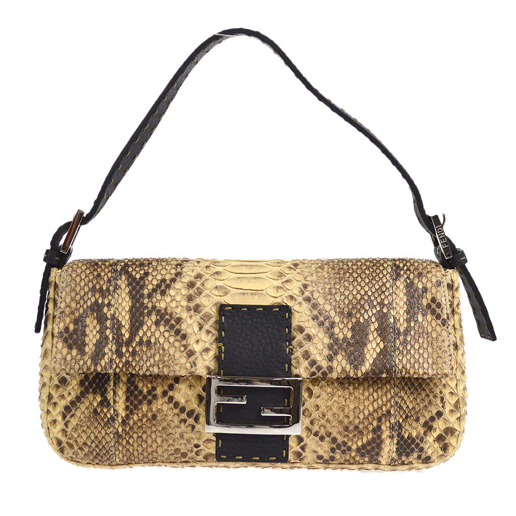 FENDI SELLERIA * Baguette Bag Medium Python