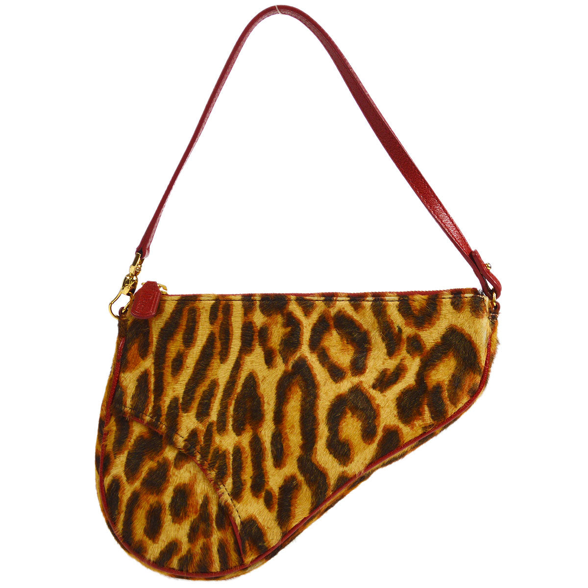 Christian Dior Leopard Saddle Bag Mini
