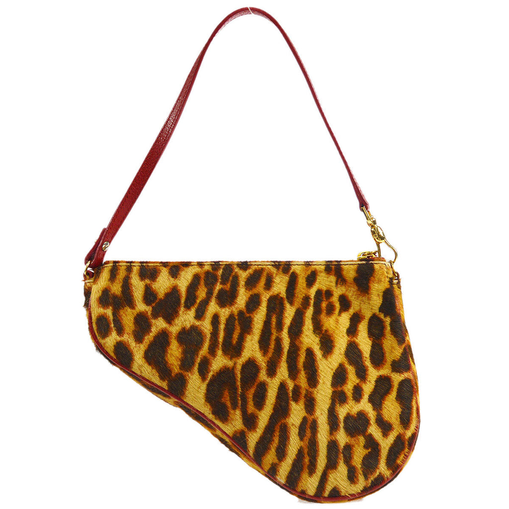 Christian Dior Leopard Saddle Bag Mini