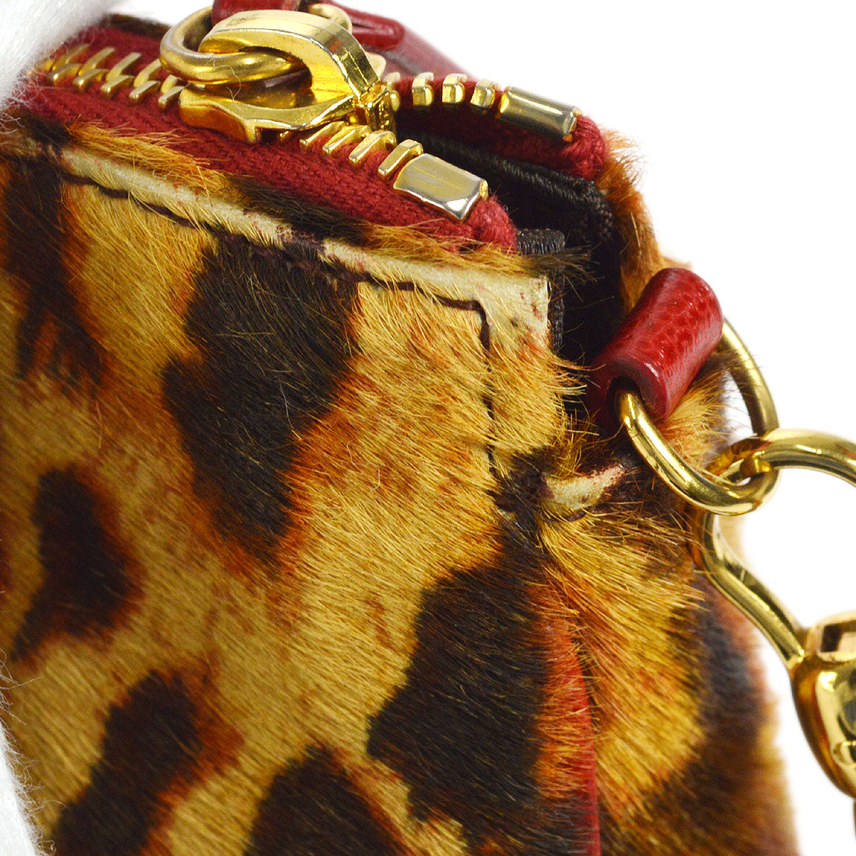 Christian Dior Leopard Saddle Bag Mini