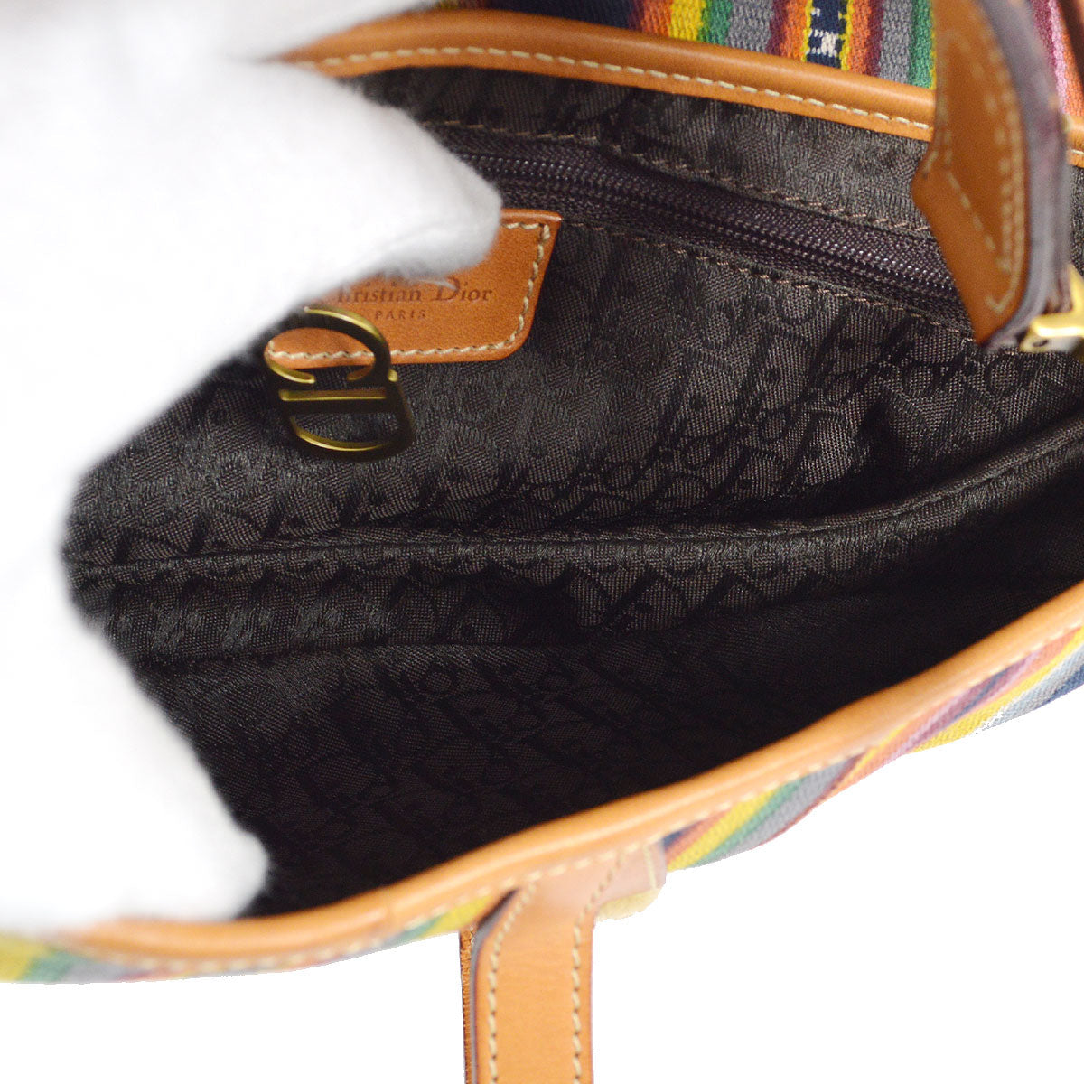 Christian Dior Mexican Striped Saddle Bag Medium