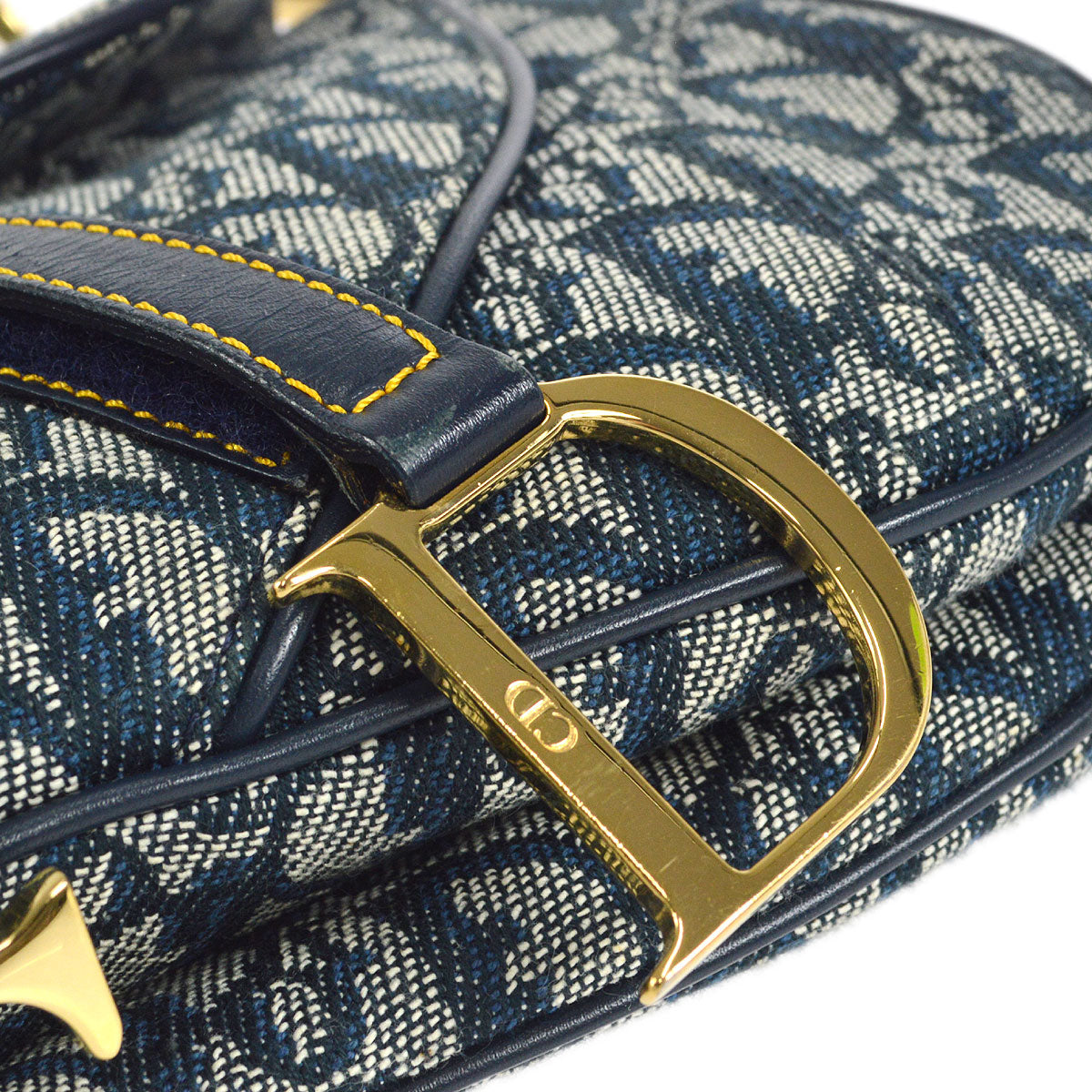 Christian Dior Trotter Double Saddle Bag Large Navy