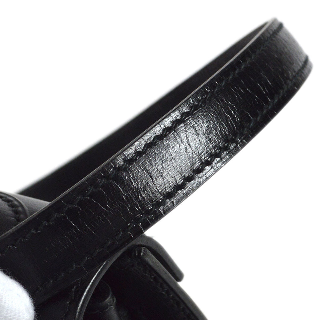 HERMES 1991 KELLY 32 SELLIER Black Box Calf