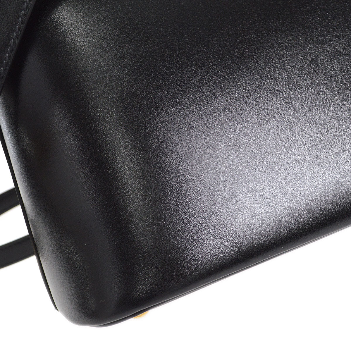 HERMES 2003 BOLIDE 37 Box Calf Vache Black Natural