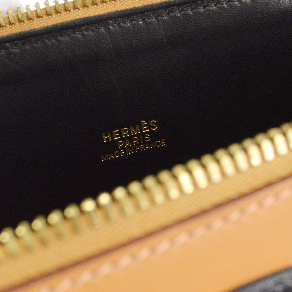 HERMES 2003 BOLIDE 37 Box Calf Vache Black Natural