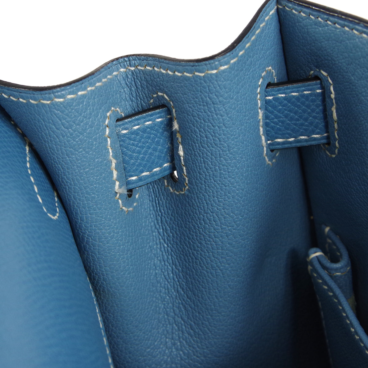 HERMES 1998 KELLY 28 SELLIER Blue Jean Courchevel