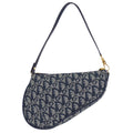 Christian Dior 2000 Trotter Saddle Handbag Navy