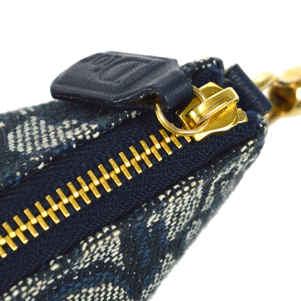 Christian Dior 2000 Trotter Saddle Handbag Navy