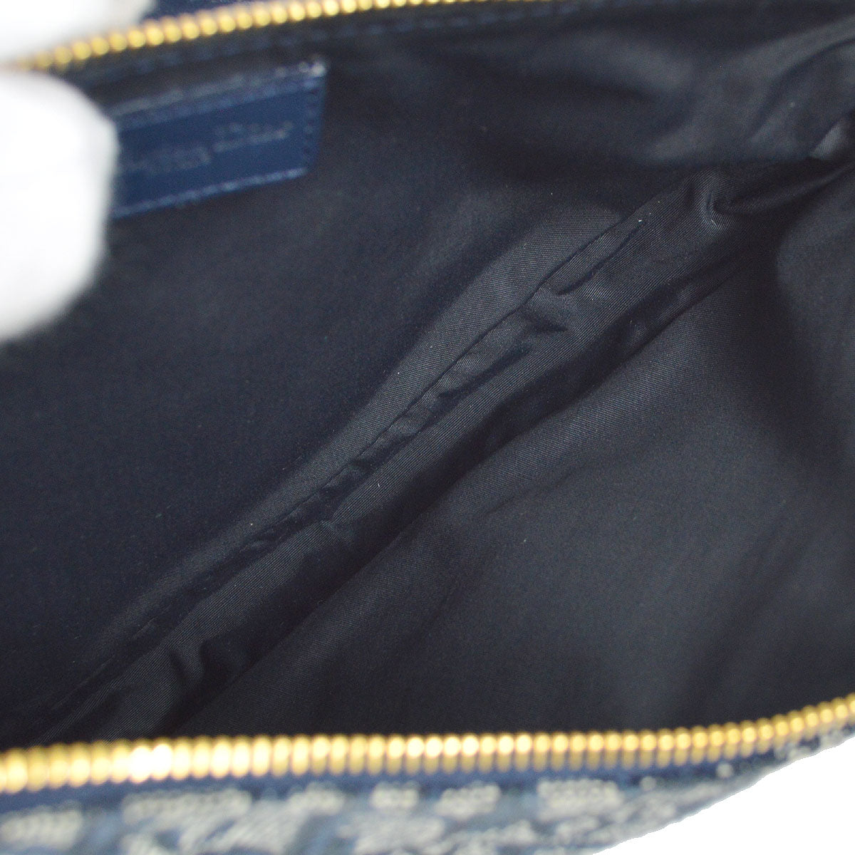 Christian Dior 2000 Trotter Saddle Handbag Navy