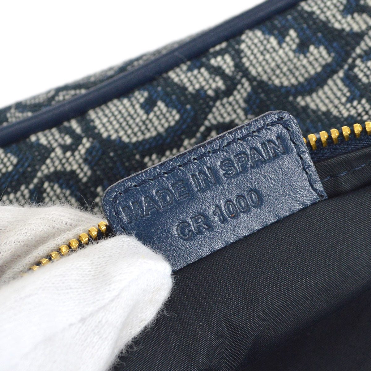 Christian Dior 2000 Trotter Saddle Handbag Navy
