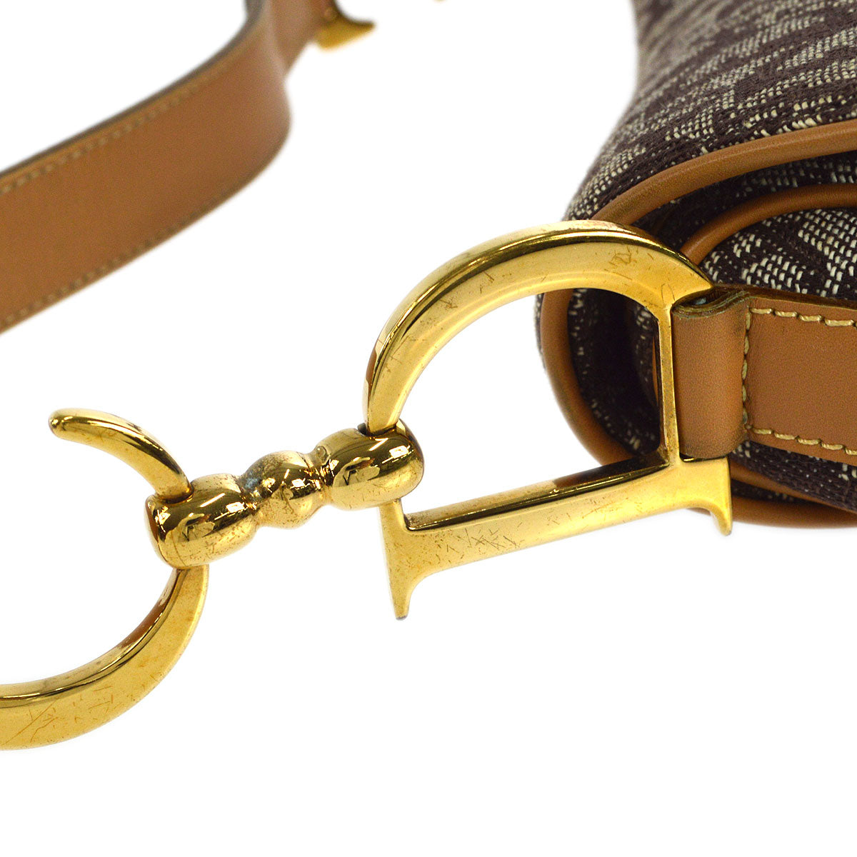 Christian Dior 2001 Trotter Saddle Handbag Brown