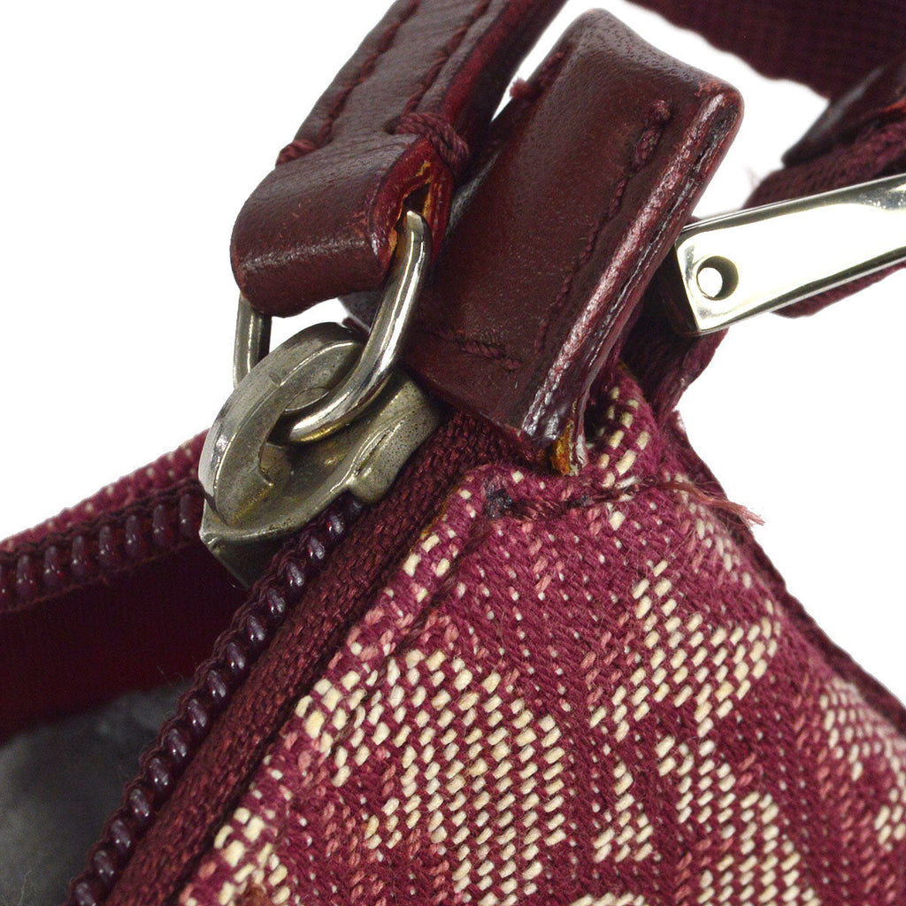 Christian Dior 2004 Trotter Handbag Bordeaux