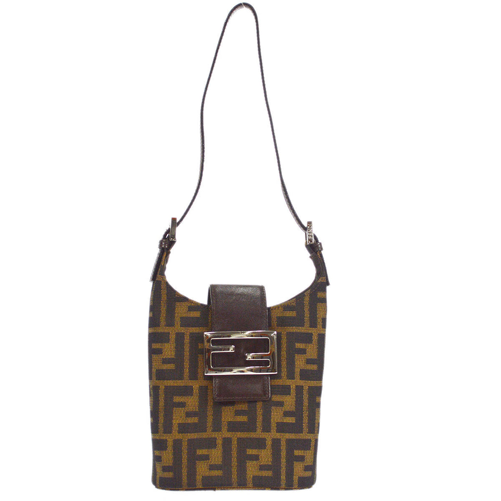 FENDI 2000s Zucca Shoulder Bag Brown