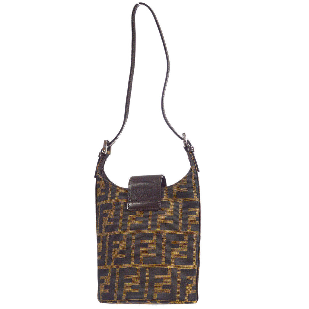 FENDI 2000s Zucca Shoulder Bag Brown