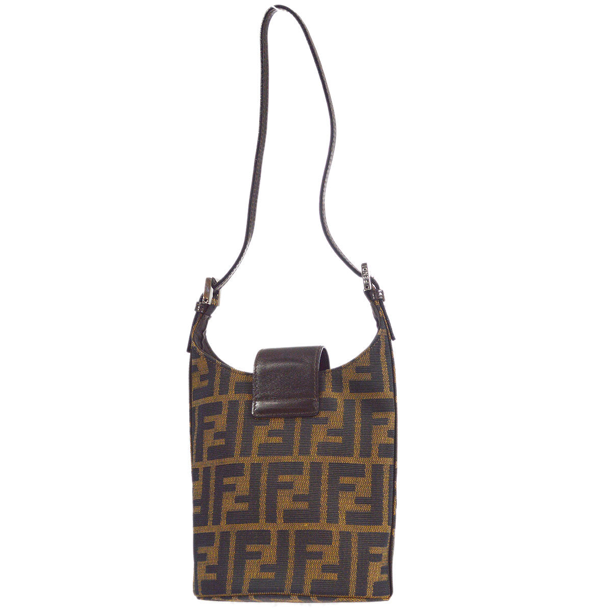 FENDI 2000s Zucca Shoulder Bag Brown