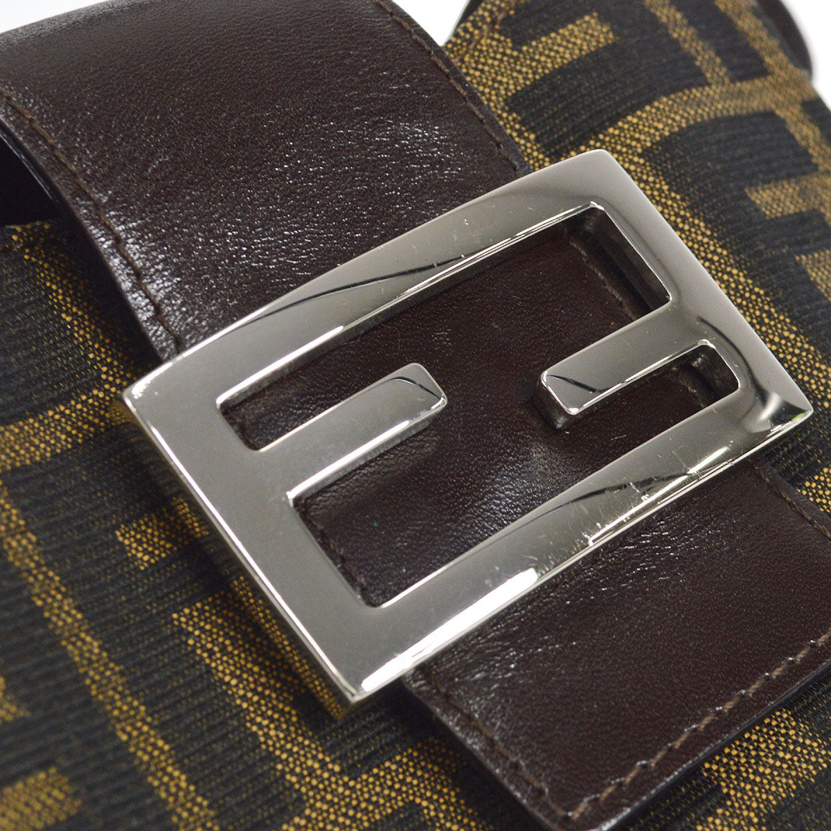 FENDI 2000s Zucca Shoulder Bag Brown